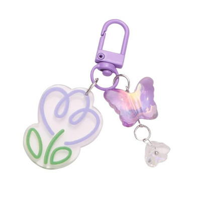 Gradients/vienkrāsains Star Charm atslēgu piekariņš jauks kulons automašīnas atslēgu piekariņš mugursomas dekorēšana modes soma šarmu rotaslieta dāvana