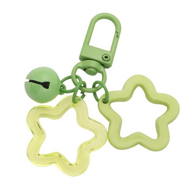 Gradients/vienkrāsains Star Charm atslēgu piekariņš jauks kulons automašīnas atslēgu piekariņš mugursomas dekorēšana modes soma šarmu rotaslieta dāvana