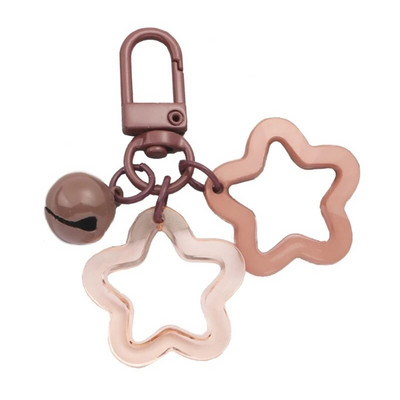 Gradients/vienkrāsains Star Charm atslēgu piekariņš jauks kulons automašīnas atslēgu piekariņš mugursomas dekorēšana modes soma šarmu rotaslieta dāvana