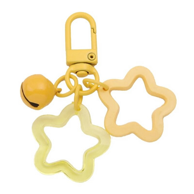 Gradients/vienkrāsains Star Charm atslēgu piekariņš jauks kulons automašīnas atslēgu piekariņš mugursomas dekorēšana modes soma šarmu rotaslieta dāvana