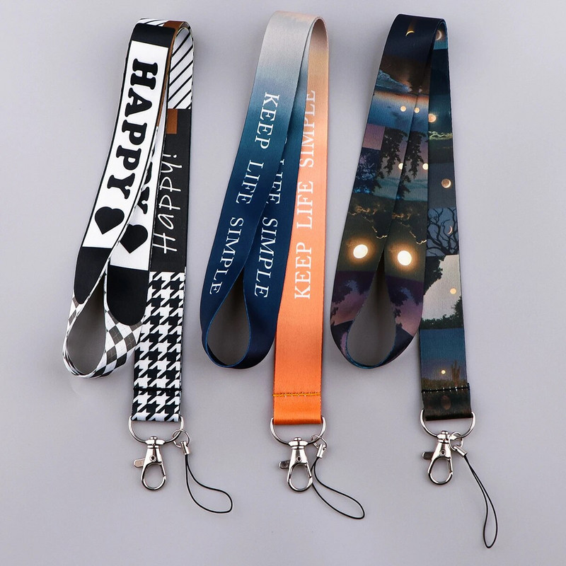 FI18 virves siksna atslēgu piekariņš kakla štrope Dāvanas studentiem atslēgas garais tālrunis USB piekārtiem rotājumi pret pazaudēšanu pakaramo virvi Mode