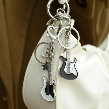 Y2k Guitar Love Heart Ключодържател за мъже, жени Star Sweet Keychain Cool Trendy Fashion Pendant Rock Punk Vintage Accessories Gift
