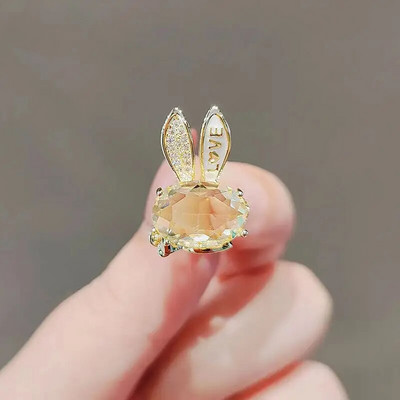 SKEDS Moderns, spīdīgs Rhinestone Rabbit Maza izmēra piespraudes piespraudes nozīmītes sievietēm Sieviešu apģērbs Mētelis ballīšu aksesuāri Piespraudes dāvana