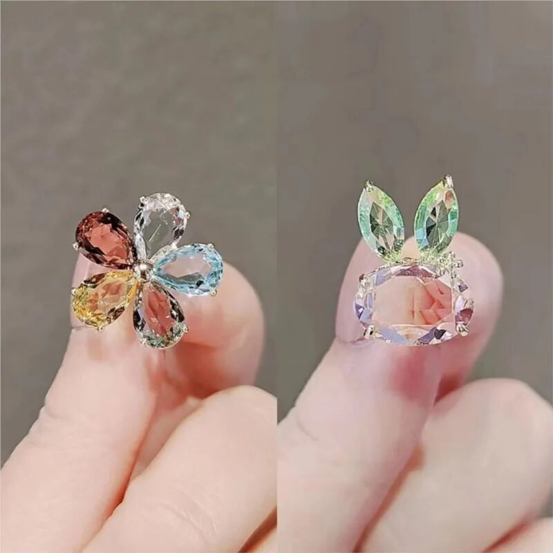 SKEDS Moderns, spīdīgs Rhinestone Rabbit Maza izmēra piespraudes piespraudes nozīmītes sievietēm Sieviešu apģērbs Mētelis ballīšu aksesuāri Piespraudes dāvana