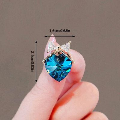 Rhinestone piespraudes piespraudes ziedu dzīvnieku loku saktas sievietēm Metāla atloka piespraudes Pretspīduma Fiksētas džempera nozīmītes Apģērbu aksesuāri