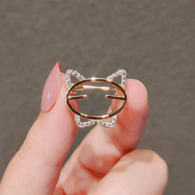 Rhinestone piespraudes piespraudes ziedu dzīvnieku loku saktas sievietēm Metāla atloka piespraudes Pretspīduma Fiksētas džempera nozīmītes Apģērbu aksesuāri