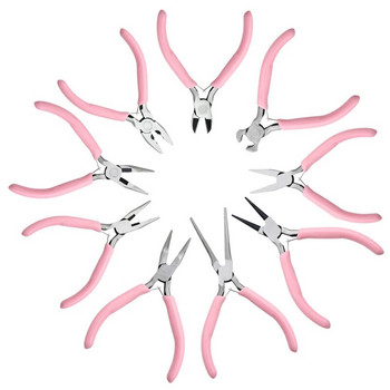 Χαριτωμένη ροζ έγχρωμη λαβή Αντιολισθητικό μάτισμα και στερέωση πένσα κοσμημάτων Εργαλεία & κιτ εξοπλισμού για κεντήματα κατασκευής κοσμημάτων