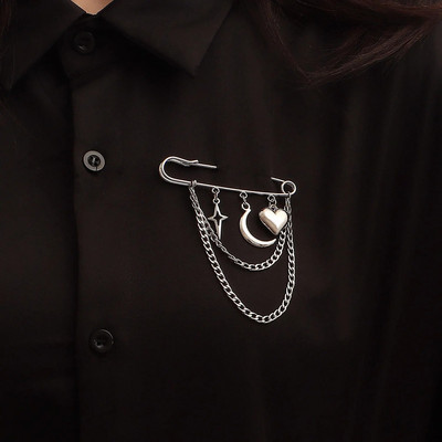 Korejiešu stila metāla tauriņu ķēdes sakta sievietēm vīriešu uzvalku dekorēšana pušķu ķēde metāla krelles pin auduma rotaslietas aksesuāri