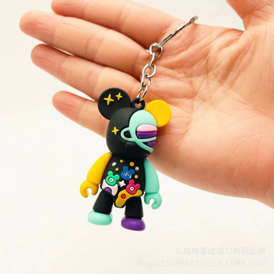 Δημιουργικό καρτούν χώρο βίαιη αρκούδα κούκλα μπρελόκ τσάντα μενταγιόν φοιτητικό δώρο στολίδια αξεσουάρ ρούχων