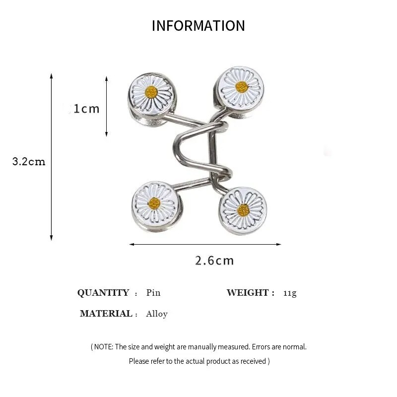 2gab Svārki Bikses Savelkams viduklis Piespraudes Džinsi Regulējams Viduklis Saspraudes Poga Pērle Sieviešu Piespraudes Komplekts DIY Apģērbu Aksesuāri