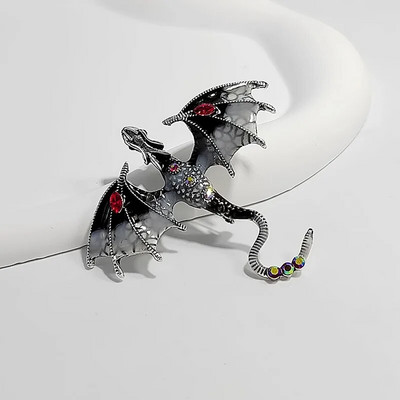 Vintage emaljas pūķa saktas vīriešiem Sieviešu apģērba uzvalks 6 krāsu kalnu strēles lidojošs pūķis saktas piespraudes ballīte biroja drauga dāvanas