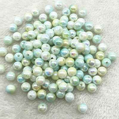 6mm 8mm 10mm apaļas akrila pērļu krelles, brīvas starplikas krelles rotaslietu izgatavošanai, rokassprādzes kaklarota kulonu auskari