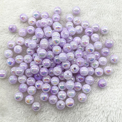 6mm 8mm 10mm apaļas akrila pērļu krelles, brīvas starplikas krelles rotaslietu izgatavošanai, rokassprādzes kaklarota kulonu auskari