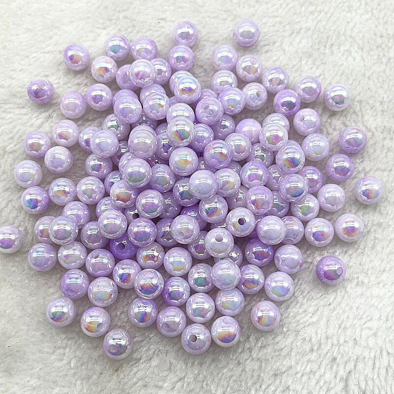 6mm 8mm 10mm apaļas akrila pērļu krelles, brīvas starplikas krelles rotaslietu izgatavošanai, rokassprādzes kaklarota kulonu auskari