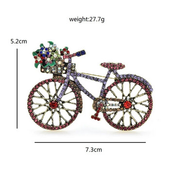 Wuli&baby Блестящи брошки за велосипеди за жени Унисекс 2-цветни красиви вземане на цветя Брошка за велосипеди Игли Подаръци