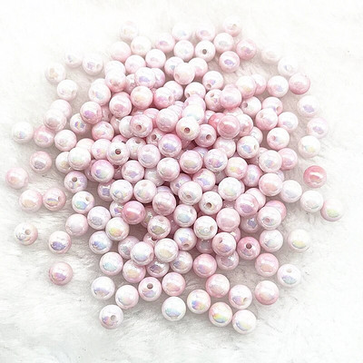 4mm 6mm 8mm 10mm Κρεμ Σειρά Στρογγυλές Ακρυλικές Πέρλες Χάντρες Loose Spacer Beads for Jewelry Making DIY βραχιόλια σκουλαρίκια κολιέ