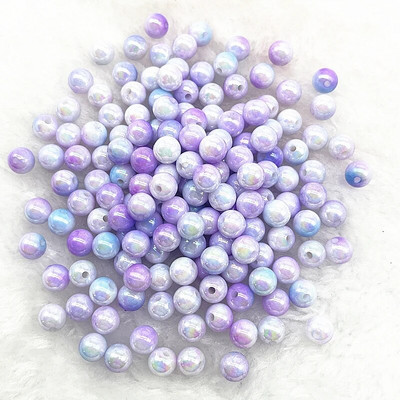 4mm 6mm 8mm 10mm Κρεμ Σειρά Στρογγυλές Ακρυλικές Πέρλες Χάντρες Loose Spacer Beads for Jewelry Making DIY βραχιόλια σκουλαρίκια κολιέ