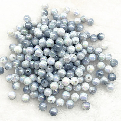 4mm 6mm 8mm 10mm Κρεμ Σειρά Στρογγυλές Ακρυλικές Πέρλες Χάντρες Loose Spacer Beads for Jewelry Making DIY βραχιόλια σκουλαρίκια κολιέ