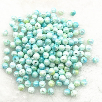 4mm 6mm 8mm 10mm Κρεμ Σειρά Στρογγυλές Ακρυλικές Πέρλες Χάντρες Loose Spacer Beads for Jewelry Making DIY βραχιόλια σκουλαρίκια κολιέ