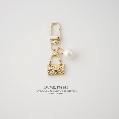 Μόδα απομίμηση Pearl Heart Μπρελόκ Χαριτωμένα γεωμετρικά μπρελόκ Θήκη ακουστικών Κρεμαστό αξεσουάρ Κλειδοθήκη αυτοκινήτου Δώρα