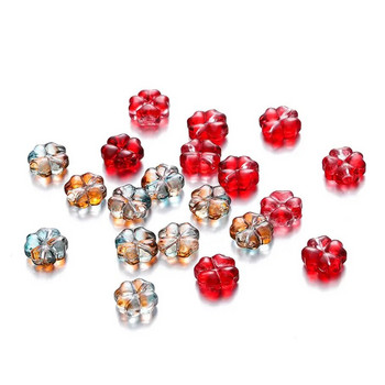 10/20 бр. 10 mm чешки Lampwork Crystal Flower Spacer Beads Плоски кръгли свободни мъниста за Направи си сам Консумативи за изработка на бижута Аксесоари