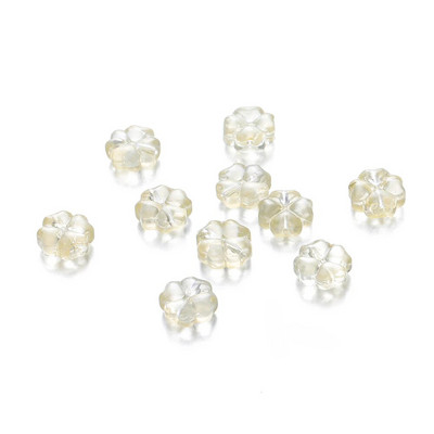 10/20 gab 10 mm čehu lampas kristāla ziedu starplikas krelles, plakanas, apaļas, vaļīgas krelles DIY rotaslietu izgatavošanas piederumi.