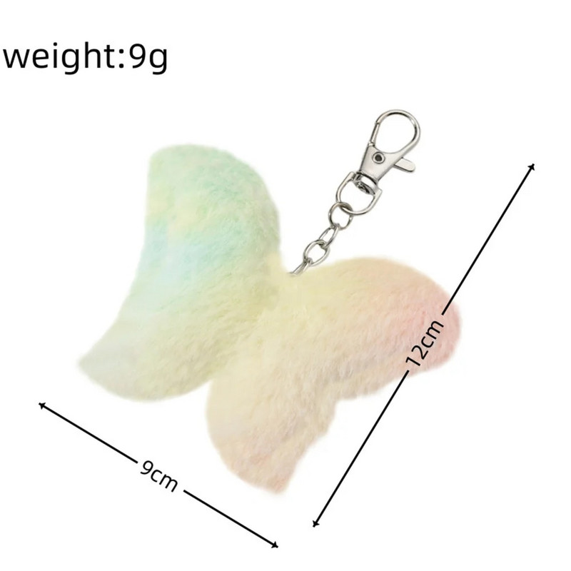 Creative Cute Plīša Tauriņš Persiku Sirds Atslēgu piekariņš Sapņu Krāsu Bumba Kaķu Zvaigzne Kulons Atslēgu piekari Auto piekārtie Rotājumi Aksesuāri