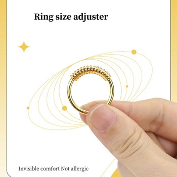 4 τεμάχια/Σετ ρυθμιστής μεγέθους δαχτυλιδιού 3/5 χιλιοστών για Μειωτή δαχτυλιδιών χαλαρών δακτυλίων για να γίνει το δαχτυλίδι μικρότερο Guard Resizer for IDEAL for Jewelty Tool