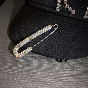 Χαριτωμένα καρφίτσες από στρας από κράμα για παντελόνι Ρύθμιση μέσης Γυναικεία ζακέτα Κασκόλ Σάλι Καρφίτσες ασφαλείας Κορεάτικα απλά πολυτελή κοσμήματα