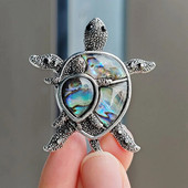 Vintage Rhinestone Cute Cartoon Turtle Animal καρφίτσες για γυναίκες Ανδρικό παλτό Αξεσουάρ ρούχων Καρφίτσες καρφίτσας για πάρτι Δώρα κοσμήματα