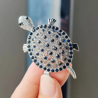 Vintage Rhinestone Cute Cartoon Turtle Animal καρφίτσες για γυναίκες Ανδρικό παλτό Αξεσουάρ ρούχων Καρφίτσες καρφίτσας για πάρτι Δώρα κοσμήματα