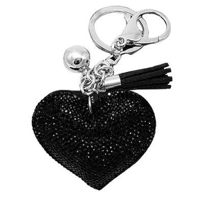 Modes sirds, rokām darināts jauks Bling kristāla atslēgu piekariņš sievietēm, automašīnas kulons, meitenes paziņojums, Rhinestone juvelierizstrādājumu soma Atslēgu piekariņu gredzens
