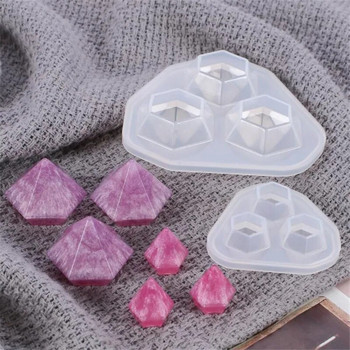 1 τεμ/παρτίδα Diamond Small Pendant Καλούπι σιλικόνης για ρητίνη DIY Crafts Epoxy For Jewelry Κατασκευή κολιέ Εργαλεία κοσμημάτων Καλούπι ρητίνης