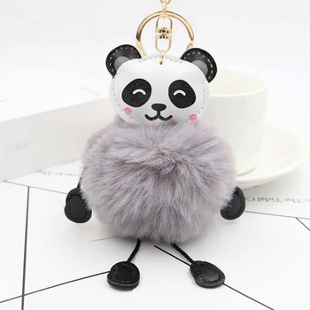 Γυναικεία Μόδα Μπρελόκ Απομίμηση Ζώου βελούδινη μπάλα Μπρελόκ Χνουδωτό Τσάντα Χαριτωμένο μπρελόκ Panda μπιμπελό μπιμπελό δώρο πομπομ Γούνα