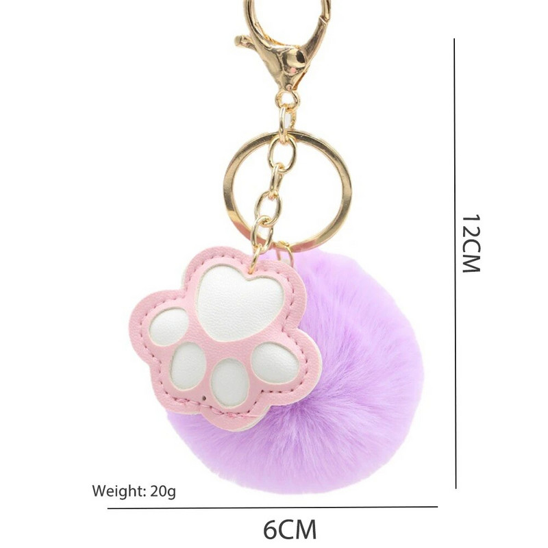 Μπρελόκ Kawaii Cat Claw Κρεμαστό μπρελόκ με πόδι ζώου για γυναικεία τσάντα τσάντα πλάτης Γούρι Αξεσουάρ αυτοκινήτου Δώρο κοσμήματα για πάρτι