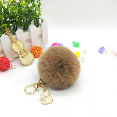 Χαριτωμένο ροζ γούνα γάτας Μπρελόκ ψεύτικο γούνινο μπρελόκ Μπρελόκ Χνουδωτό Πομπον Μπρελόκ Μπρελόκ Μπρελόκ Μπρελόκ Llaveros Chaveiros Μπρελόκ
