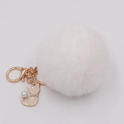 Χαριτωμένο ροζ γούνα γάτας Μπρελόκ ψεύτικο γούνινο μπρελόκ Μπρελόκ Χνουδωτό Πομπον Μπρελόκ Μπρελόκ Μπρελόκ Μπρελόκ Llaveros Chaveiros Μπρελόκ