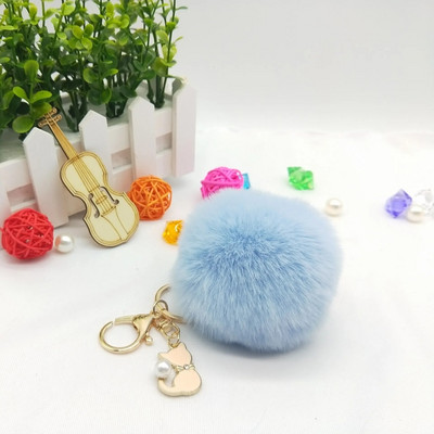 Χαριτωμένο ροζ γούνα γάτας Μπρελόκ ψεύτικο γούνινο μπρελόκ Μπρελόκ Χνουδωτό Πομπον Μπρελόκ Μπρελόκ Μπρελόκ Μπρελόκ Llaveros Chaveiros Μπρελόκ