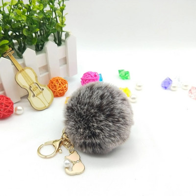 Χαριτωμένο ροζ γούνα γάτας Μπρελόκ ψεύτικο γούνινο μπρελόκ Μπρελόκ Χνουδωτό Πομπον Μπρελόκ Μπρελόκ Μπρελόκ Μπρελόκ Llaveros Chaveiros Μπρελόκ