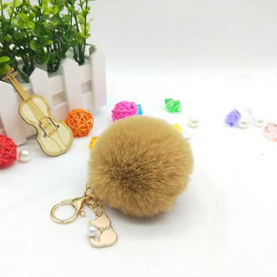 Χαριτωμένο ροζ γούνα γάτας Μπρελόκ ψεύτικο γούνινο μπρελόκ Μπρελόκ Χνουδωτό Πομπον Μπρελόκ Μπρελόκ Μπρελόκ Μπρελόκ Llaveros Chaveiros Μπρελόκ