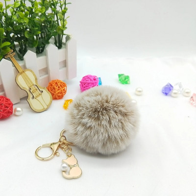 Χαριτωμένο ροζ γούνα γάτας Μπρελόκ ψεύτικο γούνινο μπρελόκ Μπρελόκ Χνουδωτό Πομπον Μπρελόκ Μπρελόκ Μπρελόκ Μπρελόκ Llaveros Chaveiros Μπρελόκ