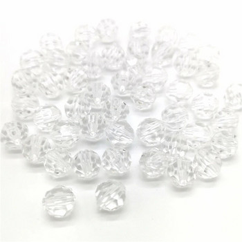 6/8/10/12mm Rondelle Faceted Acrylic Beads Loose Spacer Beads for Handmade DIY κολιέ βραχιόλι κοσμήματα Κατασκευή χονδρικής