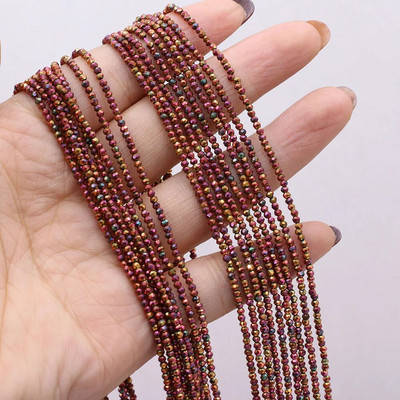 2 gab dabīgā akmens spineļa krelles, mazas slīpētas, spīdīgas kristāla pērlītes rotaslietu izgatavošanai, kaklarotas rokassprādzes aksesuāri, 15 collas