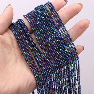 2 gab dabīgā akmens spineļa krelles, mazas slīpētas, spīdīgas kristāla pērlītes rotaslietu izgatavošanai, kaklarotas rokassprādzes aksesuāri, 15 collas