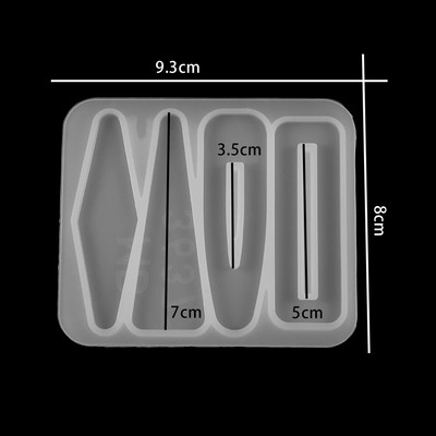 Καλούπια σιλικόνης για φουρκέτα για εργαλεία κατασκευής κοσμημάτων DIY Χειροτεχνία με ρητίνη UV Γεωμετρικά αξεσουάρ μαλλιών πολλαπλών σχημάτων Καλούπι εποξειδικής ρητίνης