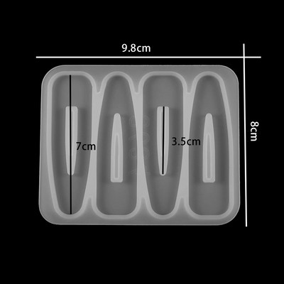 Καλούπια σιλικόνης για φουρκέτα για εργαλεία κατασκευής κοσμημάτων DIY Χειροτεχνία με ρητίνη UV Γεωμετρικά αξεσουάρ μαλλιών πολλαπλών σχημάτων Καλούπι εποξειδικής ρητίνης