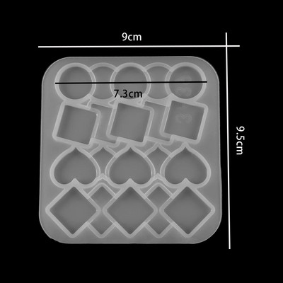 Καλούπια σιλικόνης για φουρκέτα για εργαλεία κατασκευής κοσμημάτων DIY Χειροτεχνία με ρητίνη UV Γεωμετρικά αξεσουάρ μαλλιών πολλαπλών σχημάτων Καλούπι εποξειδικής ρητίνης