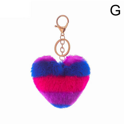 Sirds Pompons Atslēgu piekariņš Varavīksnes Daudzkrāsains Pom-pom Atslēgu piekariņš Sieviešu rokassomiņa Automašīnas atslēgu piekariņš Ar rokām darināti aksesuāri Atslēgu piekariņu kulons D
