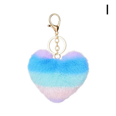 Sirds Pompons Atslēgu piekariņš Varavīksnes Daudzkrāsains Pom-pom Atslēgu piekariņš Sieviešu rokassomiņa Automašīnas atslēgu piekariņš Ar rokām darināti aksesuāri Atslēgu piekariņu kulons D