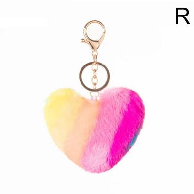 Sirds Pompons Atslēgu piekariņš Varavīksnes Daudzkrāsains Pom-pom Atslēgu piekariņš Sieviešu rokassomiņa Automašīnas atslēgu piekariņš Ar rokām darināti aksesuāri Atslēgu piekariņu kulons D
